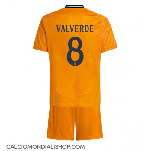 Maglie da calcio Real Madrid Federico Valverde #8 Seconda Maglia Bambino 2024-25 Manica Corta (+ Pantaloni corti)